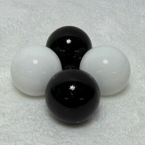 Abalone Game Replacement Marbles 2 Black and 2 White‎